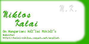 miklos kalai business card